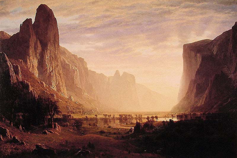 Albert Bierstadt Looking Down Yosemite Valley